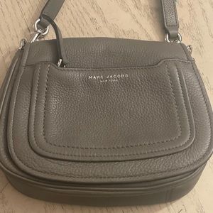 Marc Jacobs grey messenger flap bag small/medium size